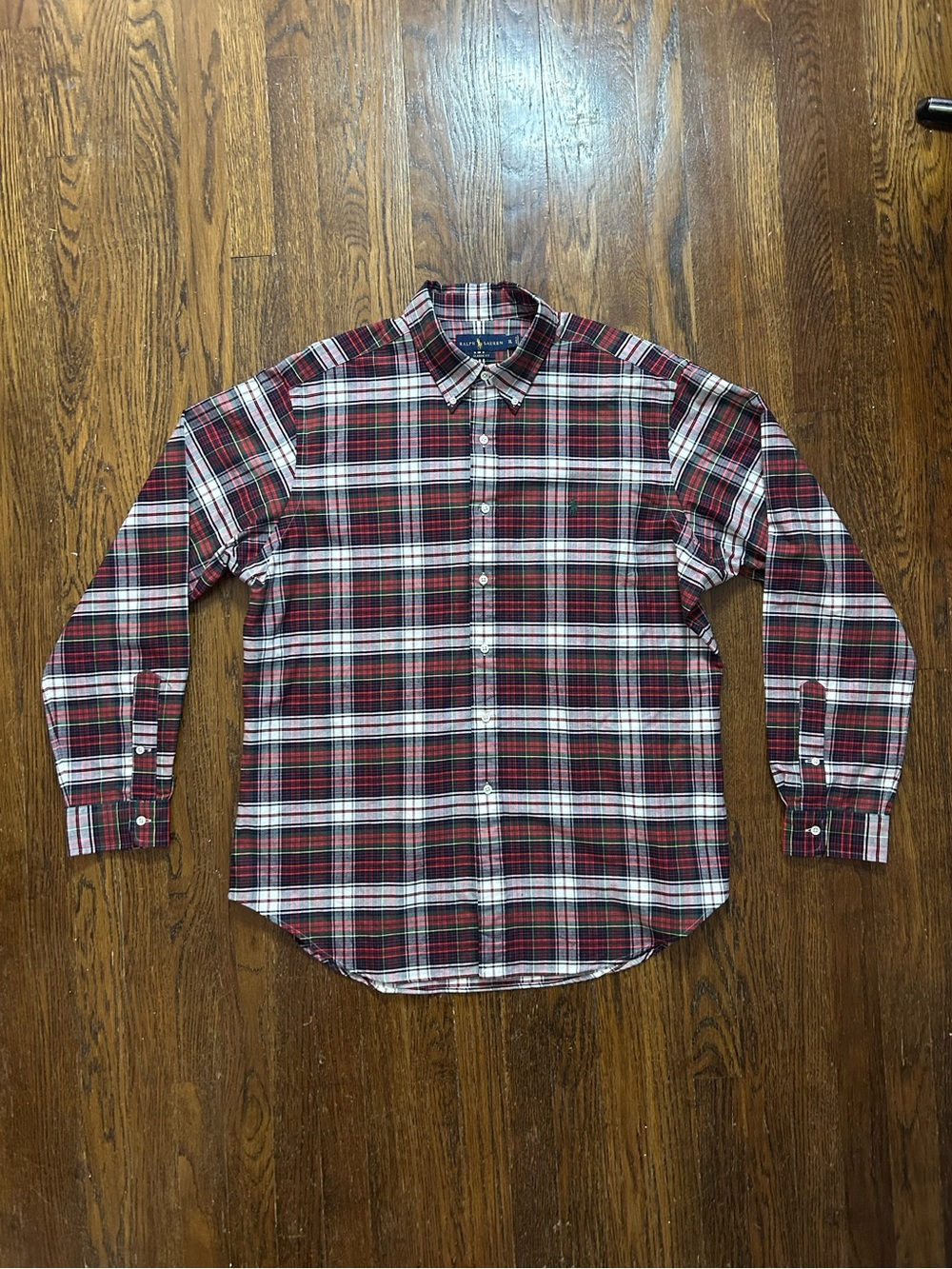 Polo Ralph Lauren Christmas Tartan Plaid Shirt XL